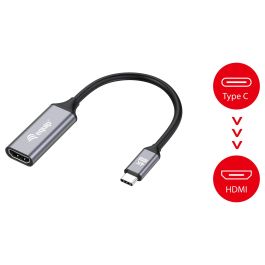 Equip Adaptador USB-C a HDMI 2.0 4K 60Hz - Cable para Conectar Portátiles, Tablets o Smartphones a Pantallas HDMI