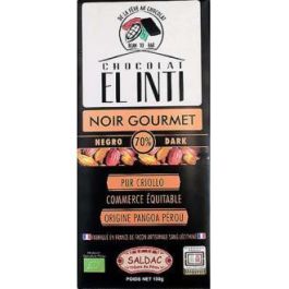 SALDAC Chocolate Negro 70% Cacao Orgánico Inti, Origen Perú, Vegano y Sin Gluten, 100g Precio: 4.6899996. SKU: B1DPWER5HQ