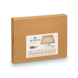 Set 2 Bandejas Rectangulares Flor Giftdecor 40.5x31x5 cm, Madera y Vidrio (6 Unidades) Set 2 Bandejas Rectangulares Flor Giftdecor 40.5x31x5 cm, Madera y Vidrio (6 Unidades)
