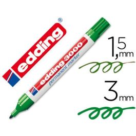 Rotulador Edding Marcador Permanente 3000 Verde Punta Redonda 1,5-3 mm Recargable 10 unidades Precio: 24.9139001089. SKU: S8421279