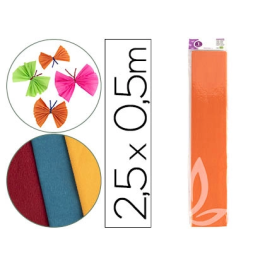 Liderpapel Papel Crespón Naranja Claro 50 cm x 2.5m 34g/m2 Precio: 1.49999949. SKU: B15VW6ZFTY
