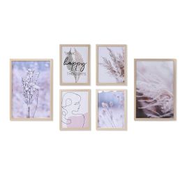 DKD Home Decor Cuadro Scandi Set de 6 Cuadros de Lienzo y Pino, Multicolor, Medidas 60 cm Alto x 40 cm Ancho x 2 cm Fondo Precio: 36.99619407. SKU: S3038920
