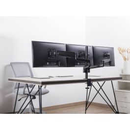 EQUIP Soporte Mesa EQ650134 para 3 Pantallas hasta 27", Peso Máx. 21 kg, VESA 75x75-100x100 mm, Negro EQUIP Soporte Mesa EQ650134 para 3 Pantallas hasta 27", Peso Máx. 21 kg, VESA 75x75-100x100 mm, Negro