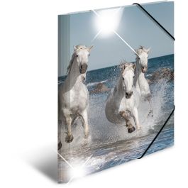 HERMA 19338 Carpeta Convencional A3 Polipropileno brillante con Caballo, Multicolor, Retrato