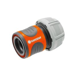 Gardena Conector rápido manguera 3/4", polipropileno, anti UV, anti hielo, gris/naranja