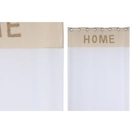 Cortina Boho DKD Home Decor Blanco Natural 260 x 140 cm (2 Unidades)