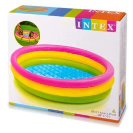 Piscina hinchable 3 aros colores con suelo hinchable (capacidad 131 litros) (+ 2 años)114x25 cm - modelos surtidos Piscina hinchable 3 aros colores con suelo hinchable (capacidad 131 litros) (+ 2 años)114x25 cm - modelos surtidos