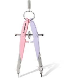 STAEDTLER 556 Zirkel Mars Comfort rosa/lila, metal, plástico, 22.5 cm de diámetro, con lápiz