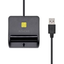 Aisens Lector de Tarjetas Inteligente DNI Combo Negro - Compatible con DNIe, USB 2.0, Cumple FIPS 201, TAA, ISO 7816