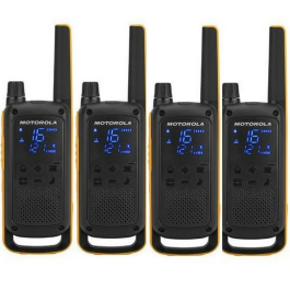 Motorola TALKABOUT T82 Extreme Quad Pack Walkie-Talkie PMR446 10km Recargable IPX4 Naranja/Negro