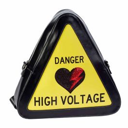 Bolso-Mochila Warning High Voltage Oh My Pop Amarillo