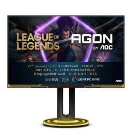 AOC AG275QXL Monitor Gaming 27" Quad HD 2560x1440 IPS 170Hz 1ms HDR400 FreeSync Premium G-Sync Flicker-Free Low Blue Light