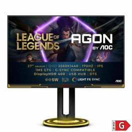 AOC AG275QXL Monitor Gaming 27" Quad HD 2560x1440 IPS 170Hz 1ms HDR400 FreeSync Premium G-Sync Flicker-Free Low Blue Light