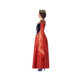 Disfraz Reina Medieval Mujer Adulto, Vestido Rojo Intenso con Detalles Dorados, Cuello Terciopelo y Mangas Largas - Talla XS-S Disfraz Reina Medieval Mujer Adulto, Vestido Rojo Intenso con Detalles Dorados, Cuello Terciopelo y Mangas Largas - Talla XS-S