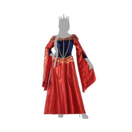Disfraz Reina Medieval Mujer Adulto, Vestido Rojo Intenso con Detalles Dorados, Cuello Terciopelo y Mangas Largas - Talla XS-S Disfraz Reina Medieval Mujer Adulto, Vestido Rojo Intenso con Detalles Dorados, Cuello Terciopelo y Mangas Largas - Talla XS-S