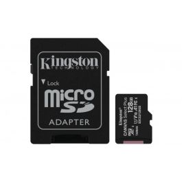 Tarjeta de Memoria Micro SD con Adaptador Kingston SDCS2/128GB Negro 128 GB
