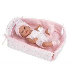 Muñeca elegance 33 cm babyto 'happy birthday' rosa c/cunita (cuerpo vinyl, sexo niña)