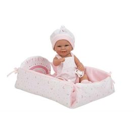 Muñeca elegance 33 cm babyto 'happy birthday' rosa c/cunita (cuerpo vinyl, sexo niña)