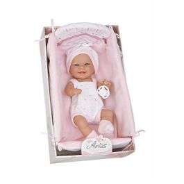 Muñeca elegance 33 cm babyto 'happy birthday' rosa c/cunita (cuerpo vinyl, sexo niña)