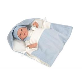 Muñeca elegance babyto azul con manta incluye chupete (muñeco de peso)35 cm