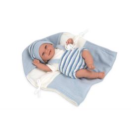 Muñeca elegance babyto azul con manta incluye chupete (muñeco de peso)35 cm