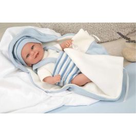 Muñeca elegance babyto azul con manta incluye chupete (muñeco de peso)35 cm