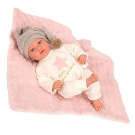 Muñeca elegance aria rosa con portabebe, incluye chupete (muñeco de peso)40 cm