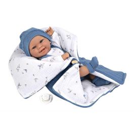 Muñeca elegance 33 cm babyto azul c/saco de dormir (cuerpo vinyl, sexo niño)