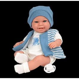 Muñeca elegance 35 cm babyto azul c/mecanismo risa try me