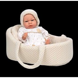 Muñeca elegance 40 cm andie beige c/capazo c/mecanismo lloro try me