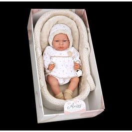 Muñeca elegance 40 cm andie beige c/capazo c/mecanismo lloro try me