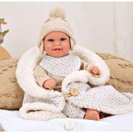 Muñeca elegance 35 cm babyto beige c/manta (muñeco de peso)