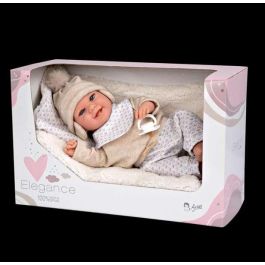 Muñeca elegance 35 cm babyto beige c/manta (muñeco de peso)