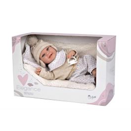 Muñeca elegance 35 cm babyto beige c/manta (muñeco de peso)