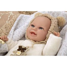 Muñeca elegance babyto marron con manta (muñeco de peso) 35 cm cuerpo blando