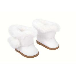 Set botas blancas con pelo para muñecos de 45 cm