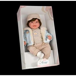 Muñeca elegance 45 cm zoe beige c/pelo c/mecanismo risa try me