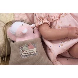 Muñeca reborn esther 45 cm con cuerpo blando, manta peluche y bolsa multiusos (muñeco con peso)