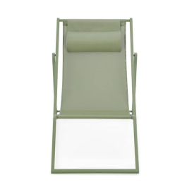 Paros Tumbona PAROSKAKI Estructura Acero 63x104x85 cm Verde Caqui