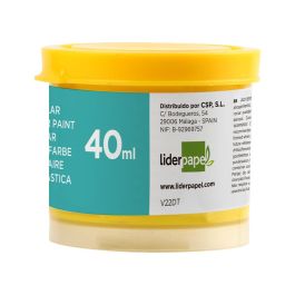 Tempera Liderpapel Escolar 40 mL Amarillo 5 unidades