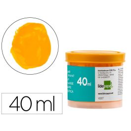 Tempera Liderpapel Escolar 40 mL Amarillo Oro 5 unidades