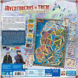 Days of Wonder DW720837 ¡Aventureros al Tren! Aurora Boreal - Juego de Mesa para 2-5 Jugadores, Edición Española