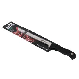 Quttin Cuchillo Jamonero Dynamic de Acero Inoxidable 24 cm - Ideal para Cortar Jamón en lonchas Finas (8 Unidades)