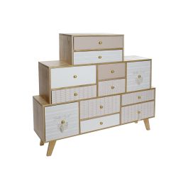 DKD Home Decor Buffet Scandi Golden 19, 12 Cajones, Madera Paulownia, Natural Dorado, 120x110x25 cm Precio: 280.50000022. SKU: S3044029