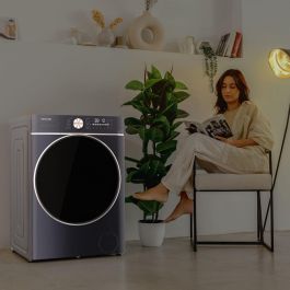 Cecotec Lavadora-Secadora 8580 Inverter Titanium 8/5kg 1400rpm Motor Inverter Acero Gris