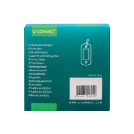 Q-connect Llavero Portaetiquetas Color Amarillo Expositor Caja 100 Unidades