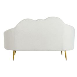 Sofa Scandi DKD Home Decor Blanco Mostaza 75 x 92 x 155 cm