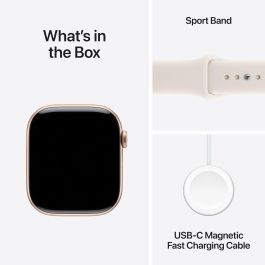 Apple Watch S11 Aluminio 46mm Oro Rosa con Correa Deportiva Rosa Pálido Talla M/L