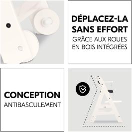 Hauck Trona Beta+ Evolutiva 6 Meses a 90 Kg Madera FSC Arnés 5 Puntos Ruedas Blanco HAU1718239207308