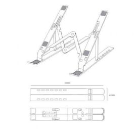Aisens Soporte Ajustable Ergonómico para Portátil y Tablet, 7 Alturas, Aleación de Aluminio, Plata